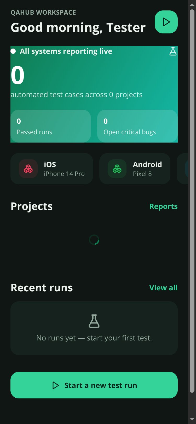 QAHub screen 3