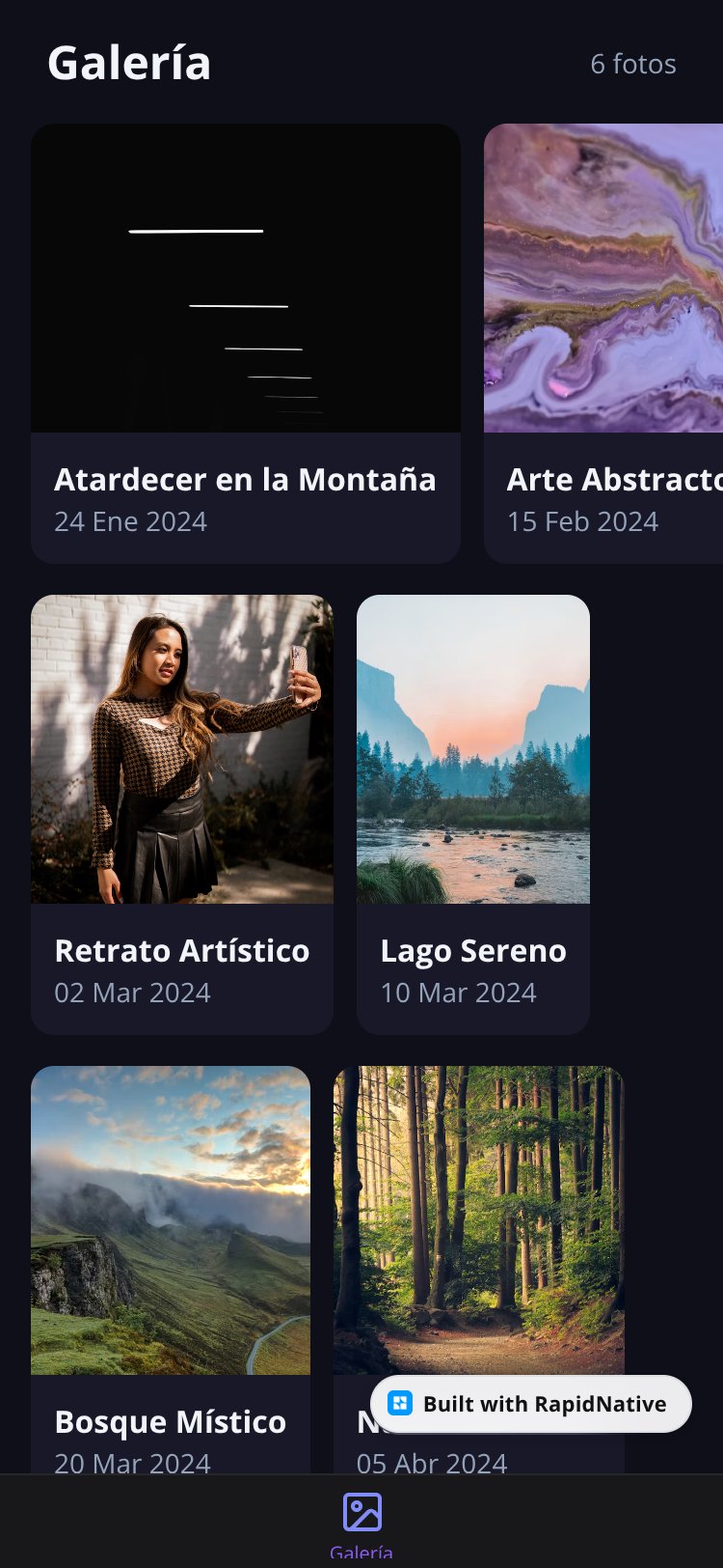 PhotoGallery screen 1