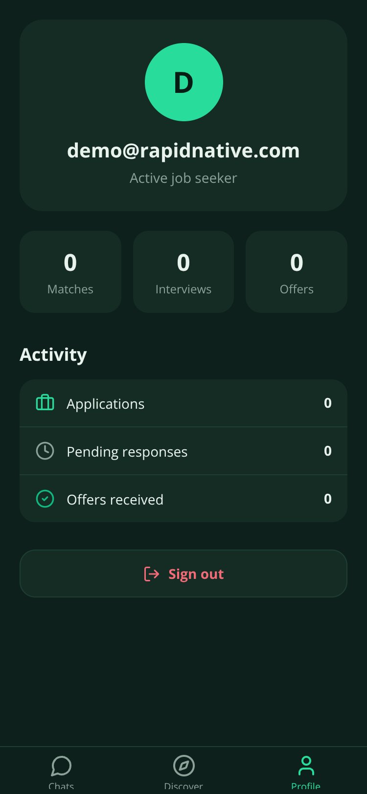 JobChat screen 3