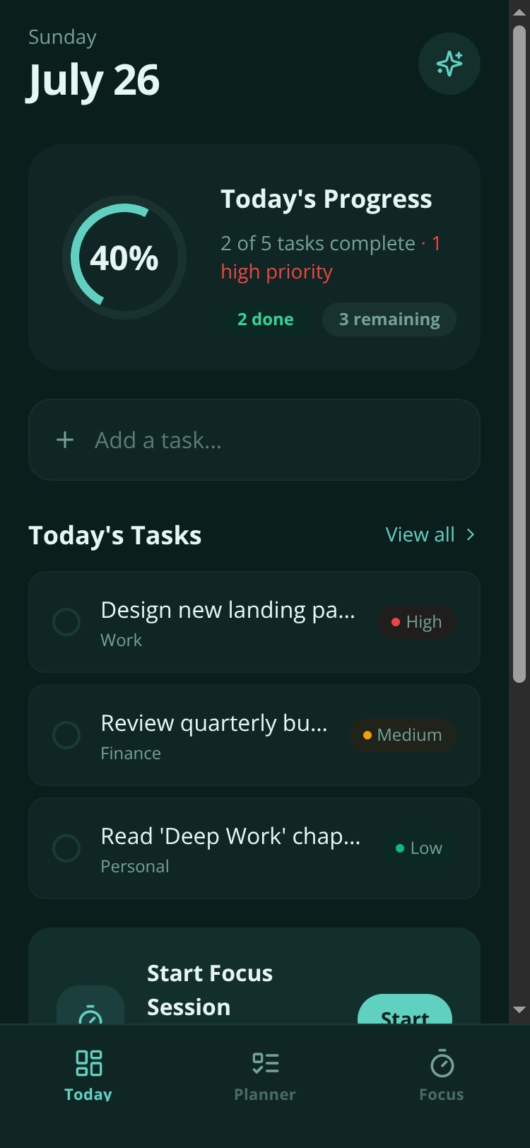 RapidNative App screen 2