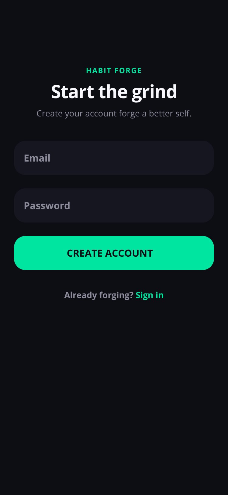 Habit Forge screen 2