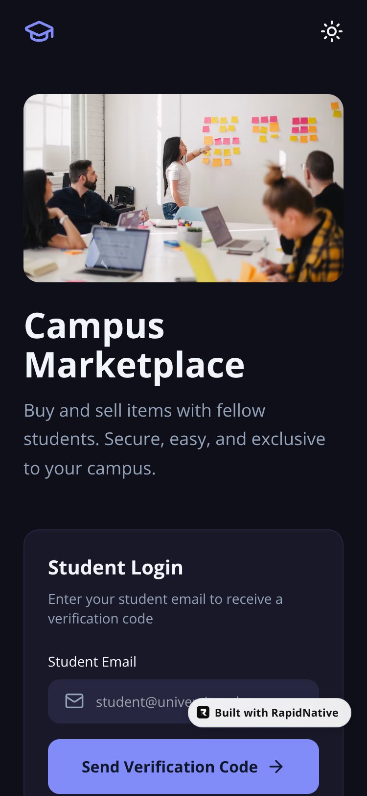 Campus Marketplace screen 3