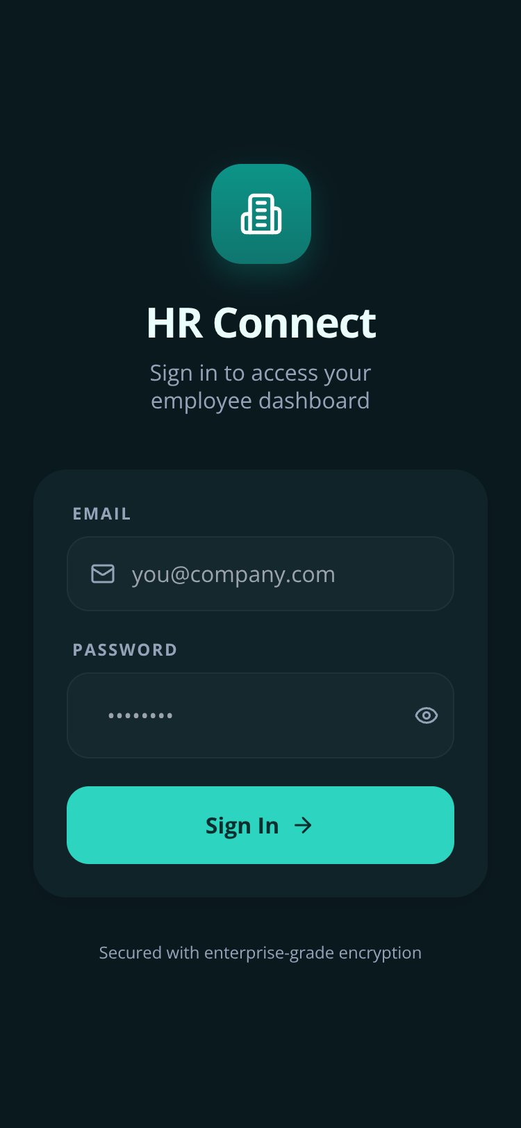 HR Connect screen 1