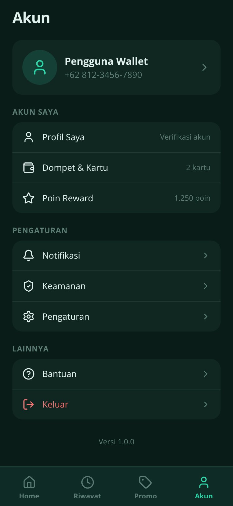 DompetKu screen 1