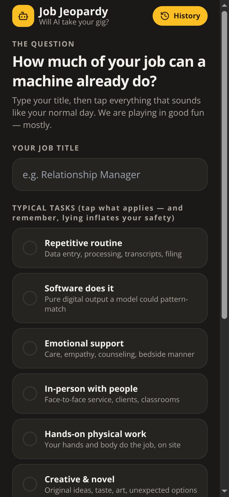 Job Jeopardy screen 4