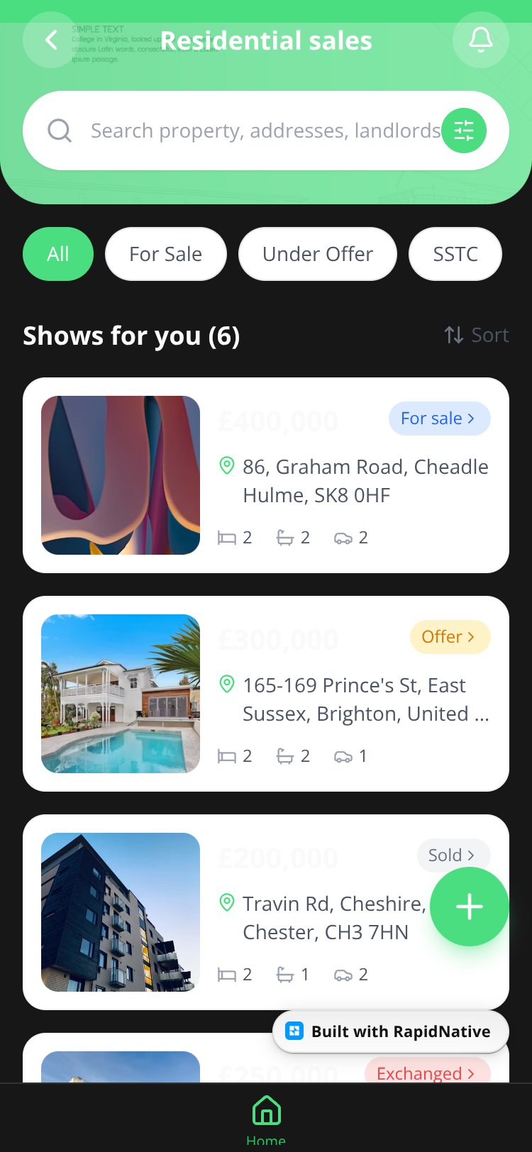 MyApp screen 1
