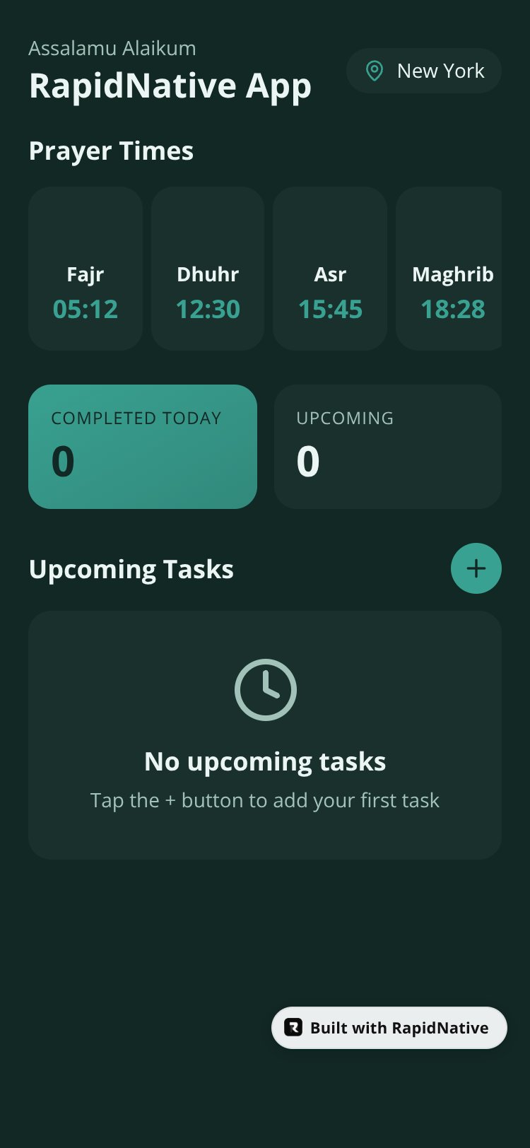 RapidNative App screen 2