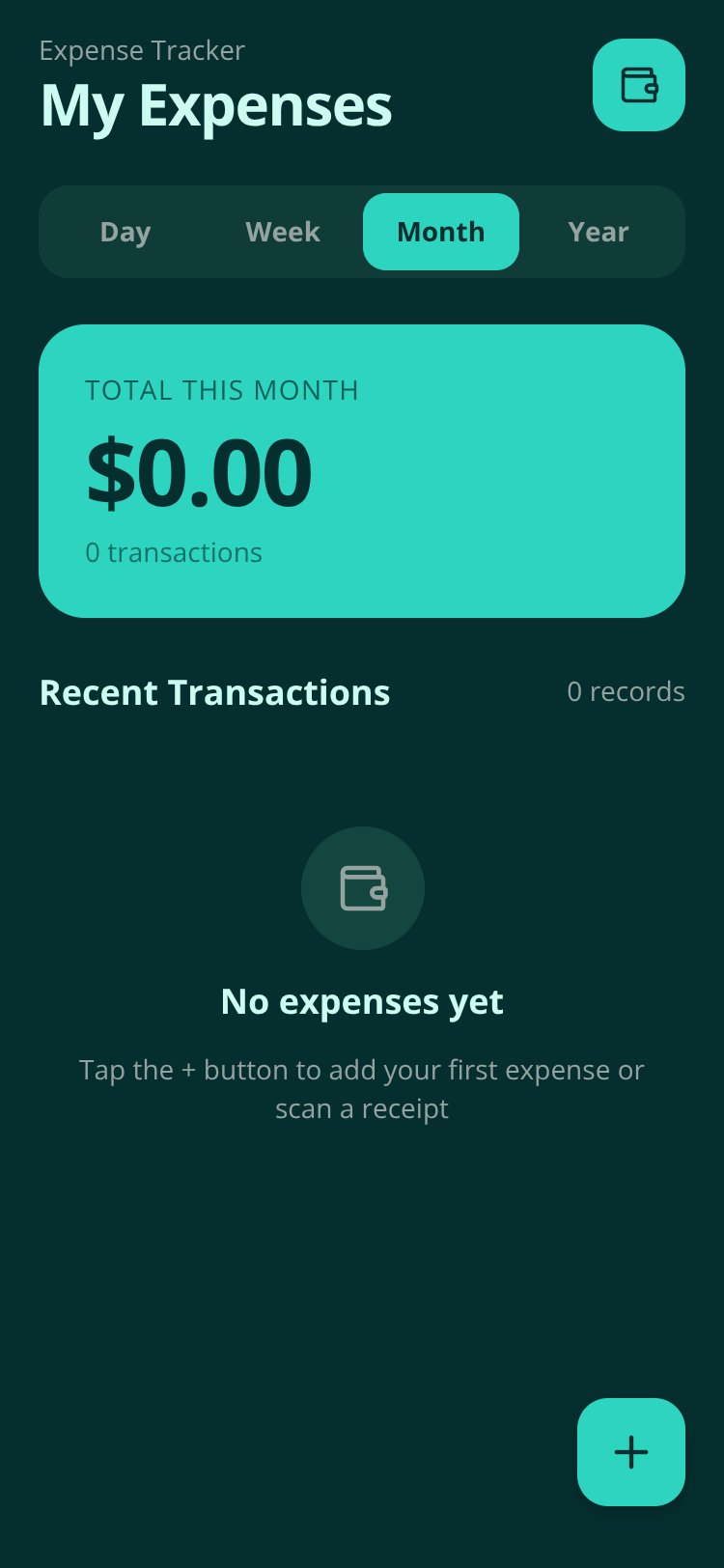 Expense Tracker screen 1