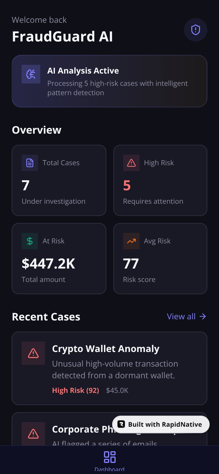 FraudGuard AI screen 3