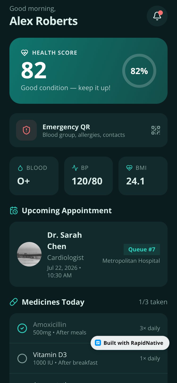 HealthVault screen 1