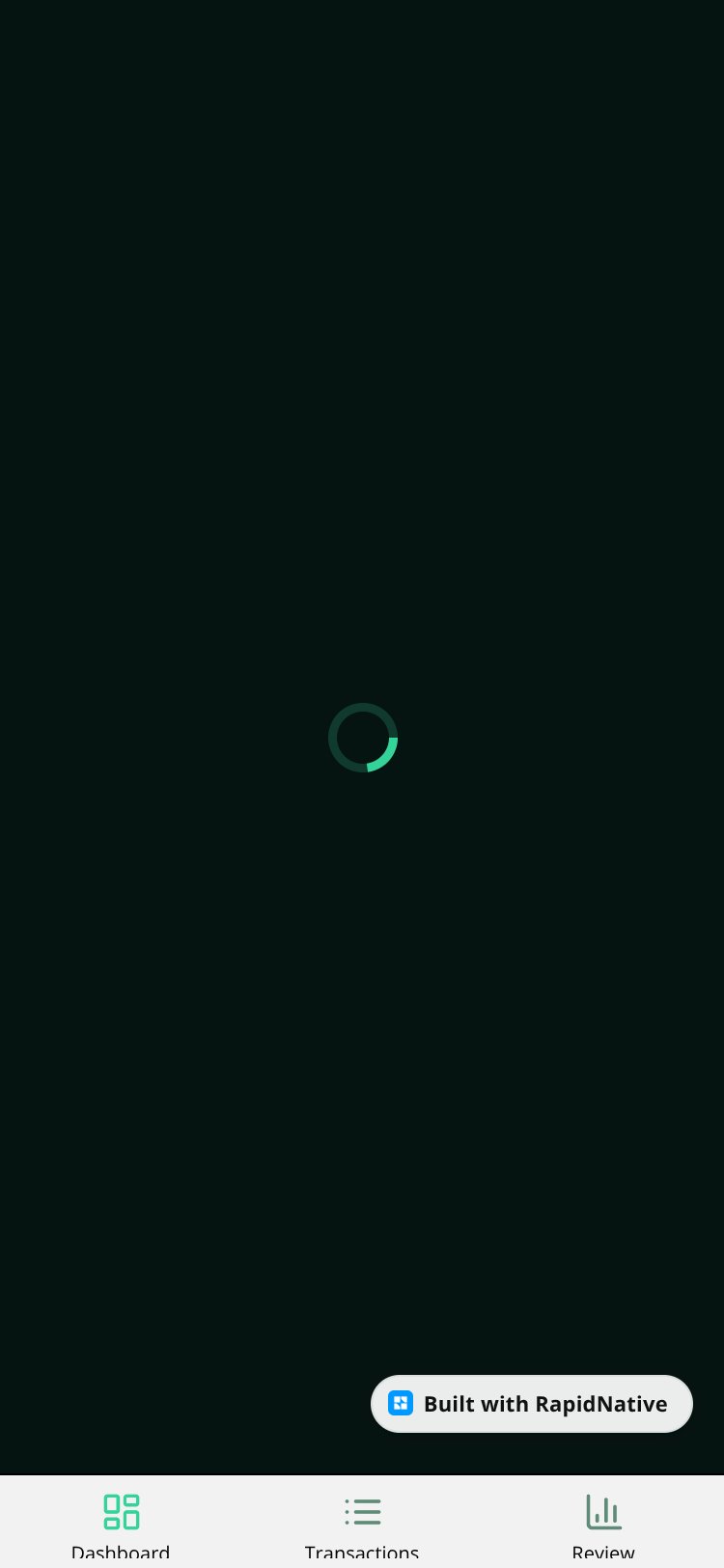 ExpenseTracker screen 1