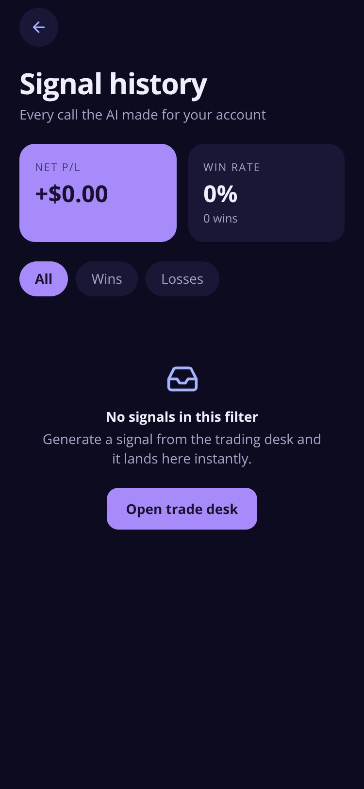 GRIDI AI Trading Copy screen 3
