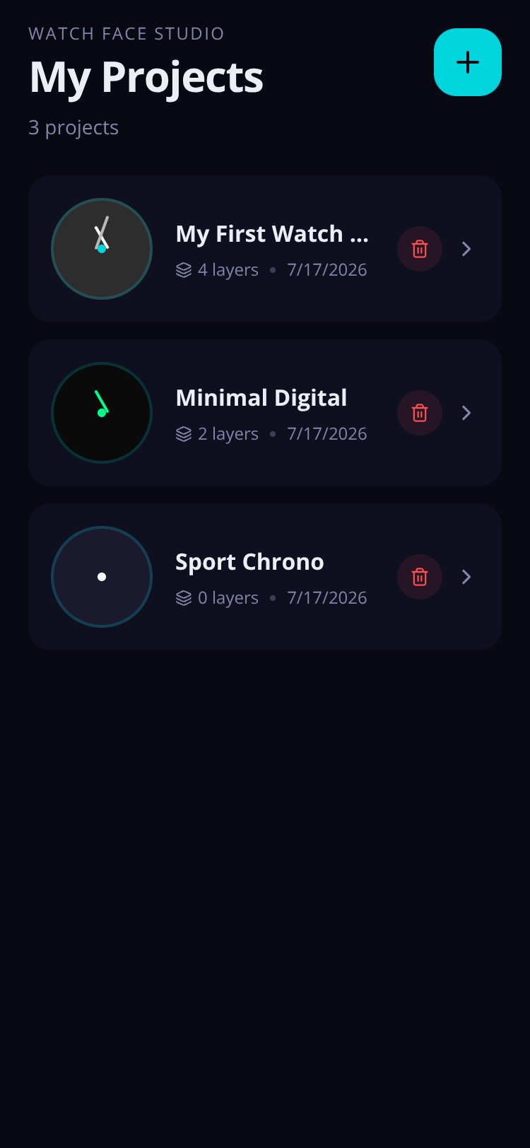 Watch Face Studio screen 2