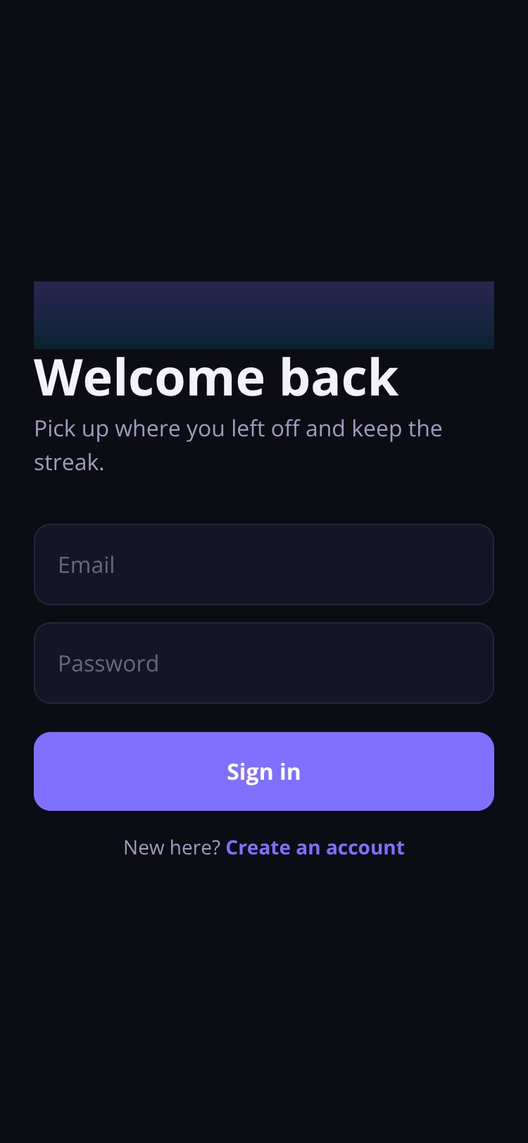 PulseHabit screen 1