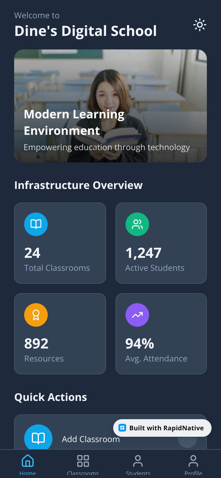 Dine's Digital School Infrastructure screen 4