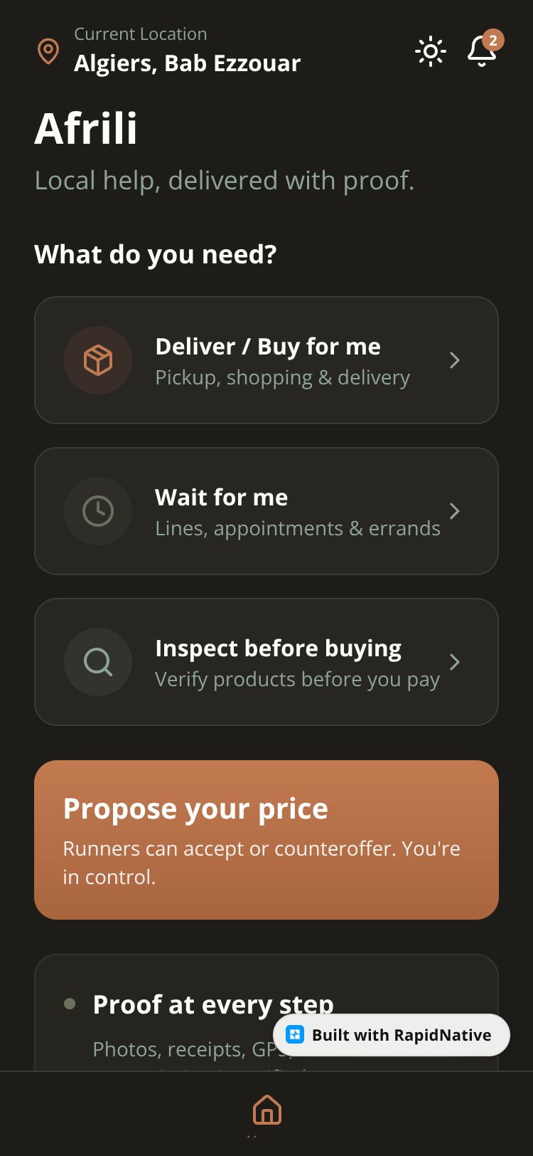 Afrili screen 1