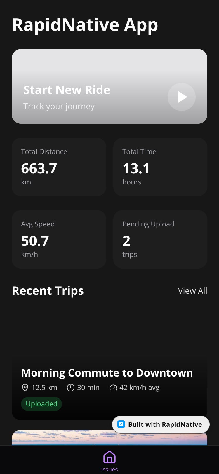 RapidNative App screen 1