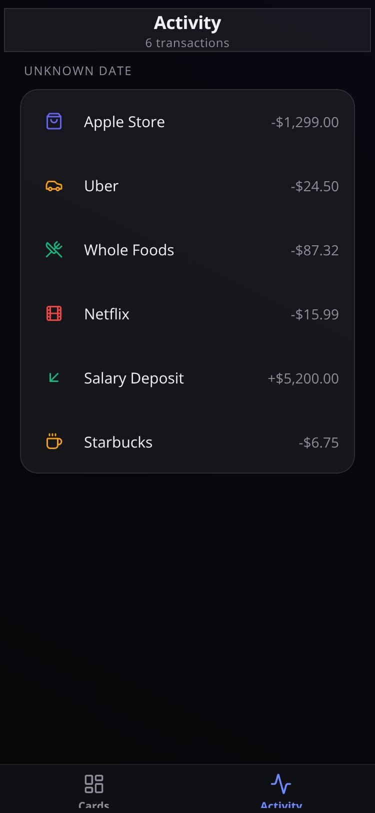 RapidNative App screen 1