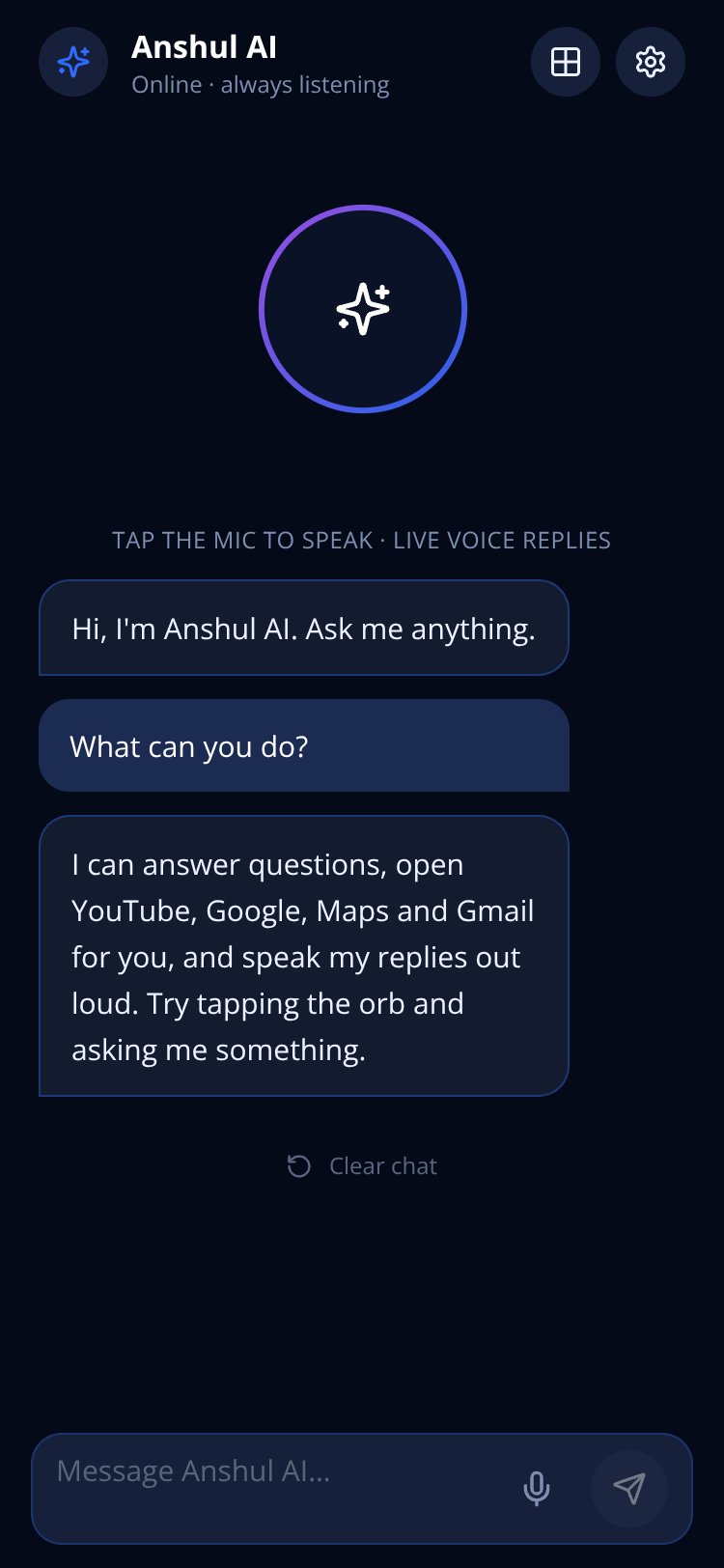 Anshul AI screen 1