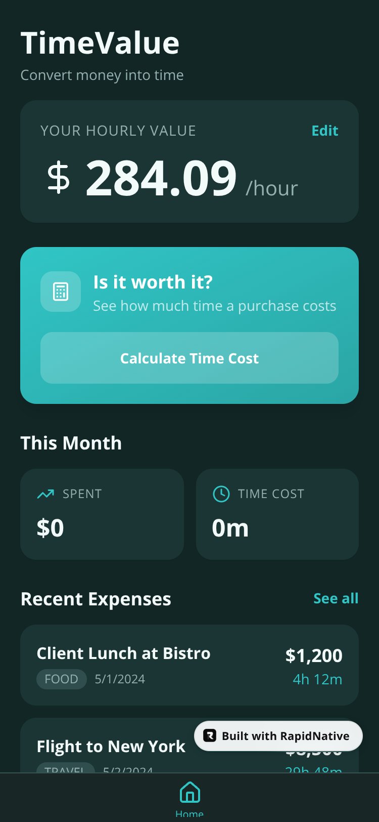 TimeValue screen 3
