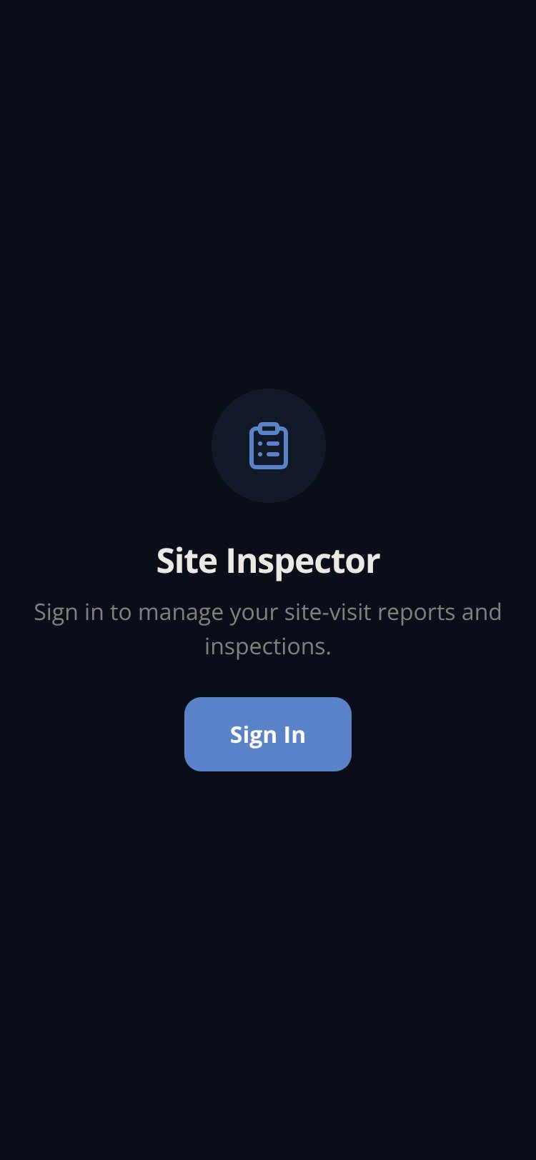 Site Inspector screen 3