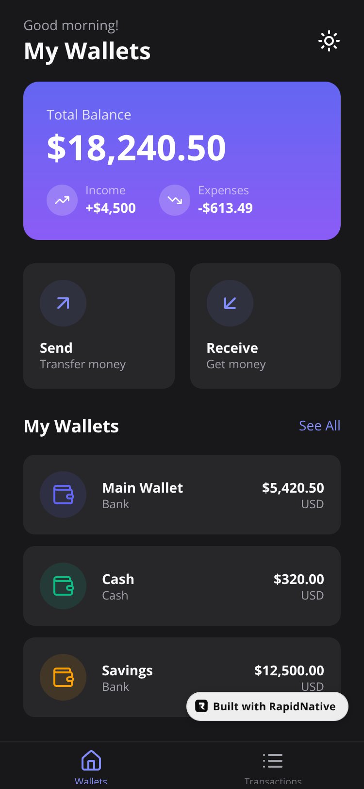 BudgetWise Pro screen 1