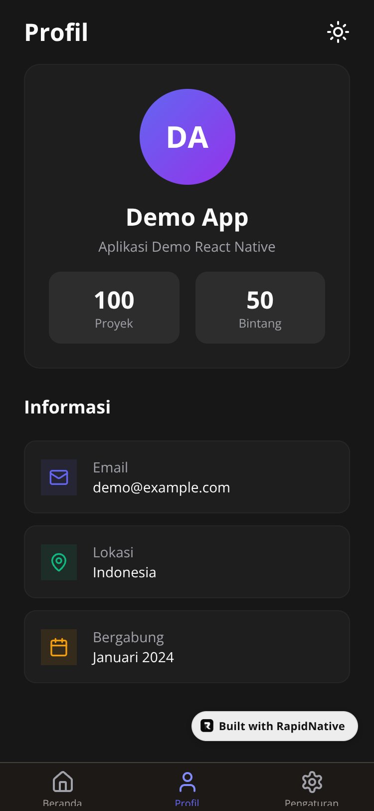 DemoApp screen 2