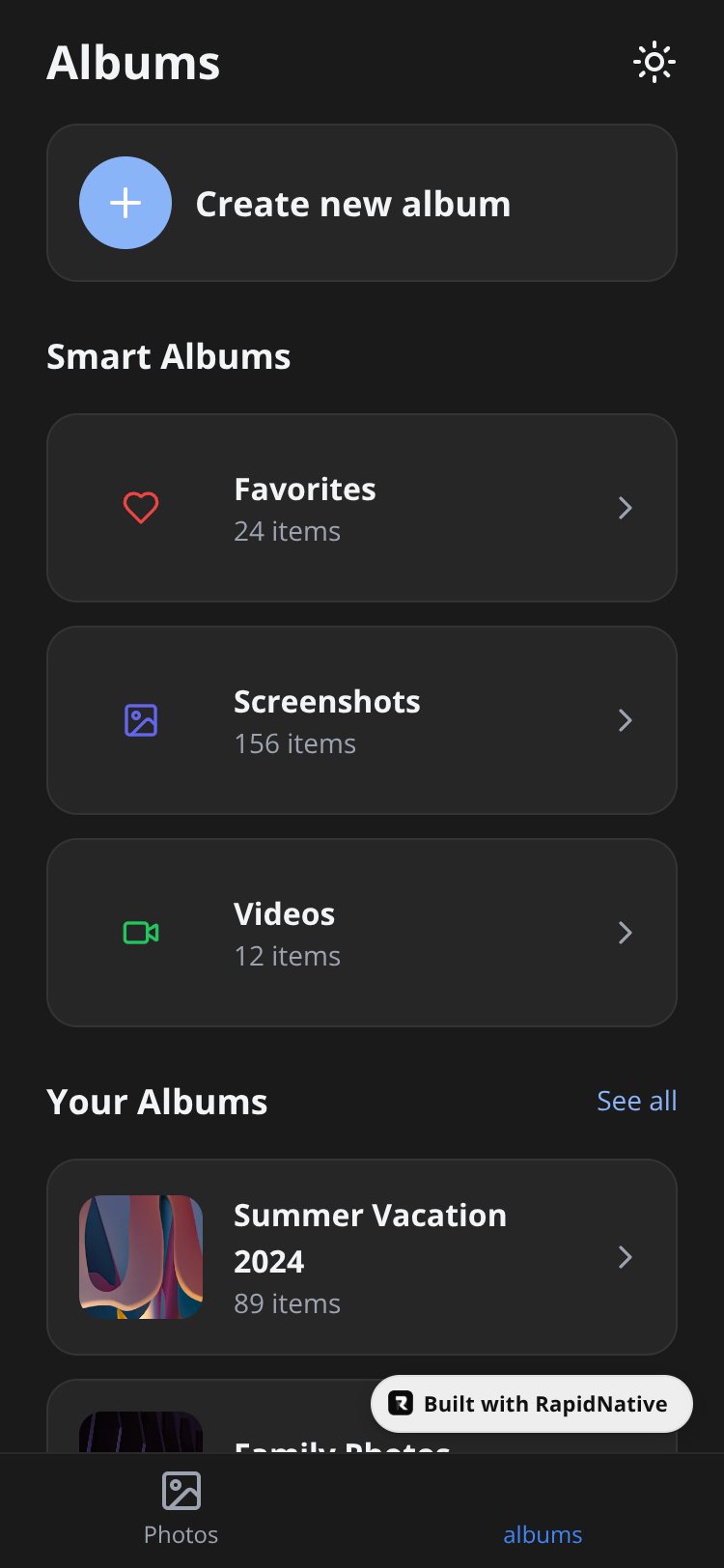 PhotoVault screen 1