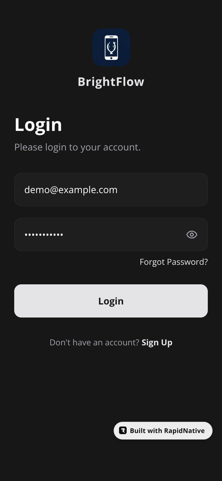BrightFlow screen 1