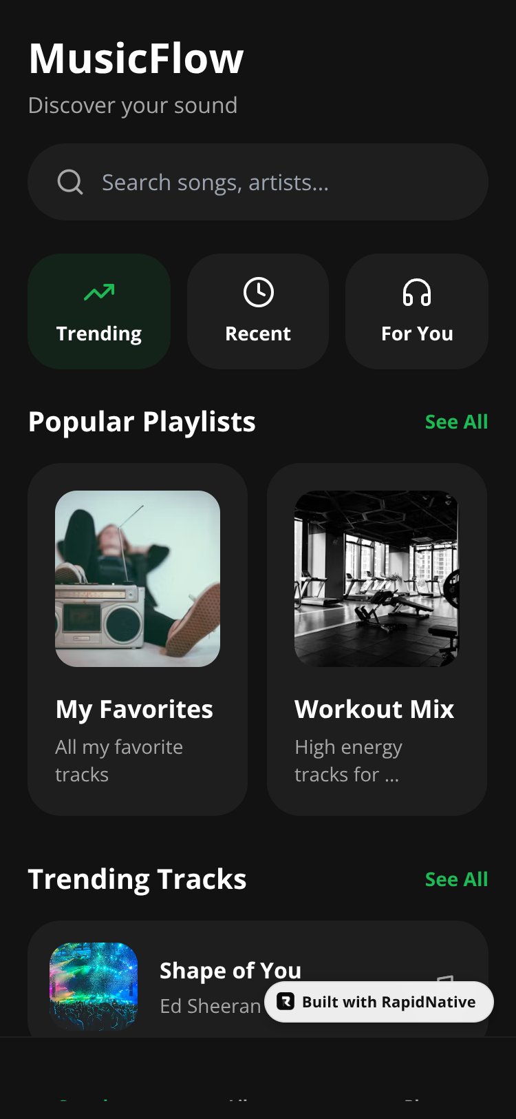 MusicFlow screen 4