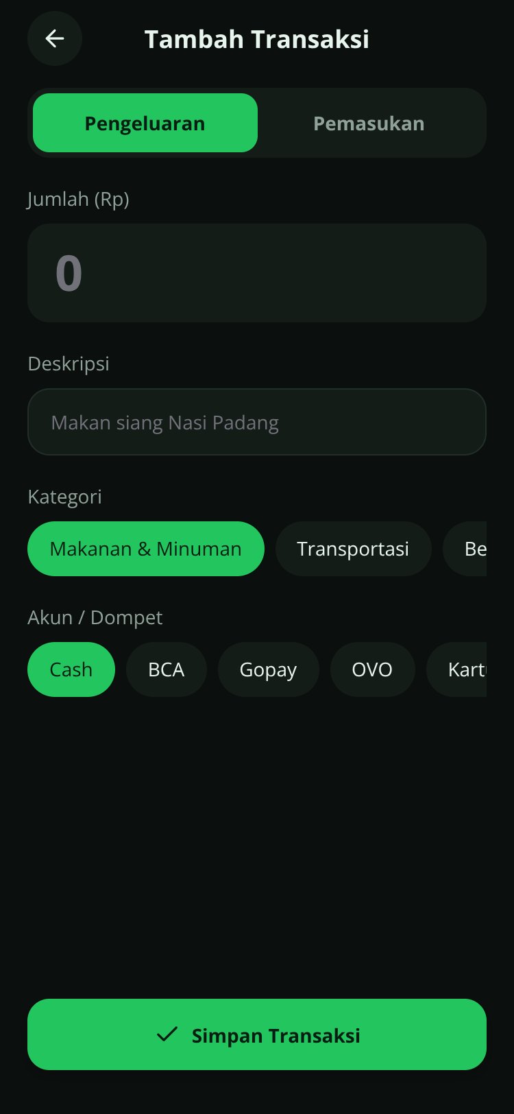 Ledger Harian screen 3