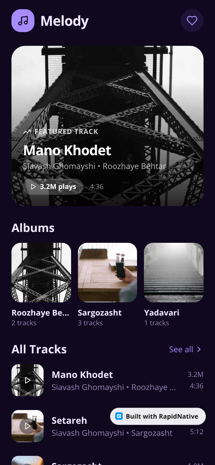 Melody screen 1