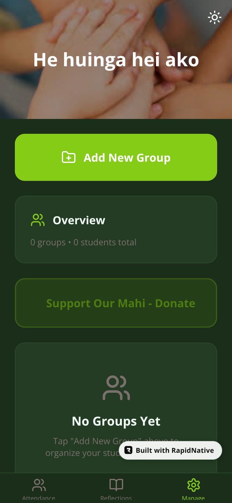 Nature School Tracker screen 3