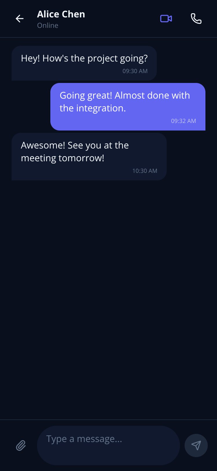 XMPP Chat screen 1