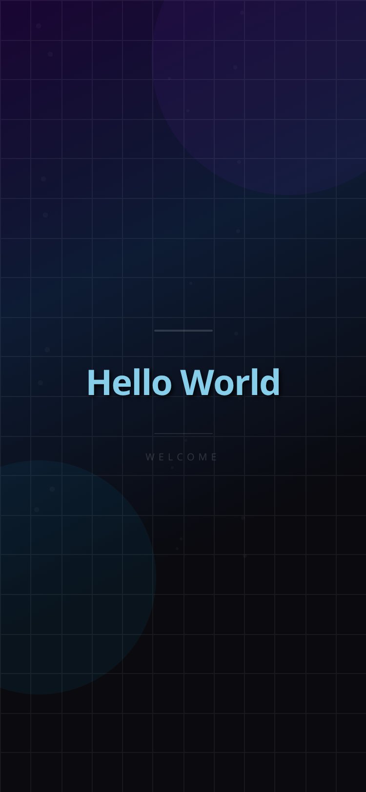 Hello World screen 2