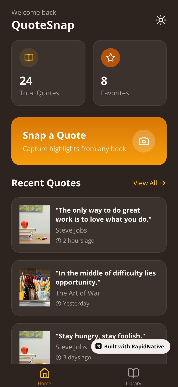QuoteSnap screen 2