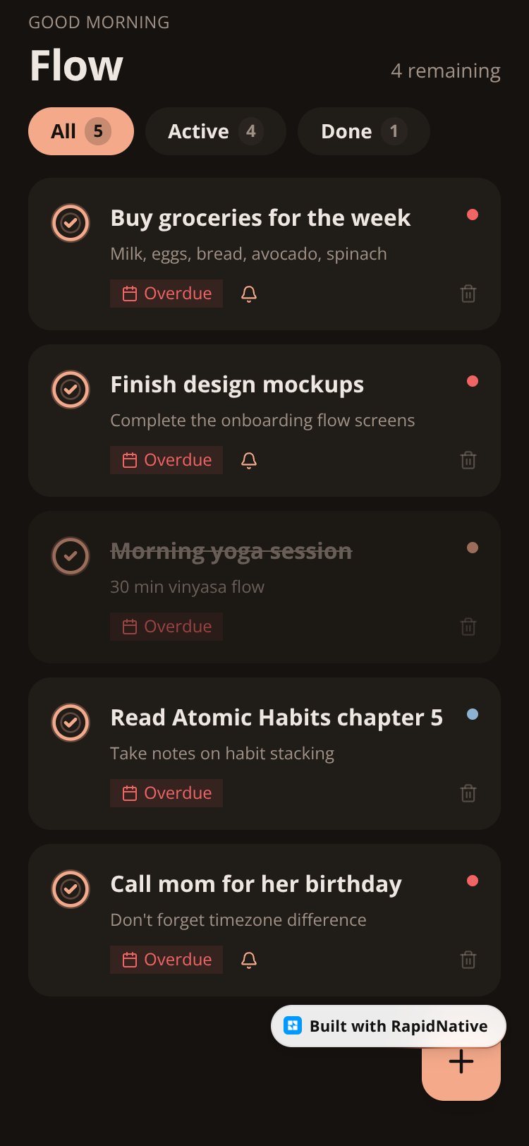 Flow screen 1