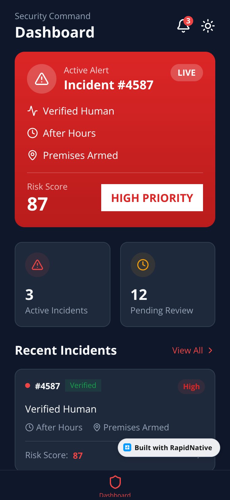SecureGuard screen 1