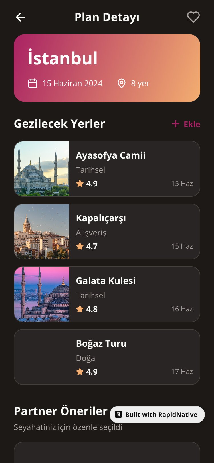 Optiviser Trip screen 3
