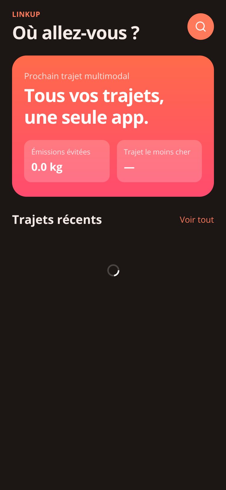 LinkUp screen 2