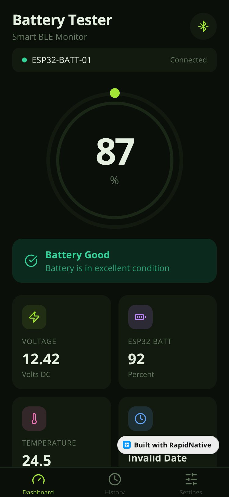 Smart Battery Tester screen 2