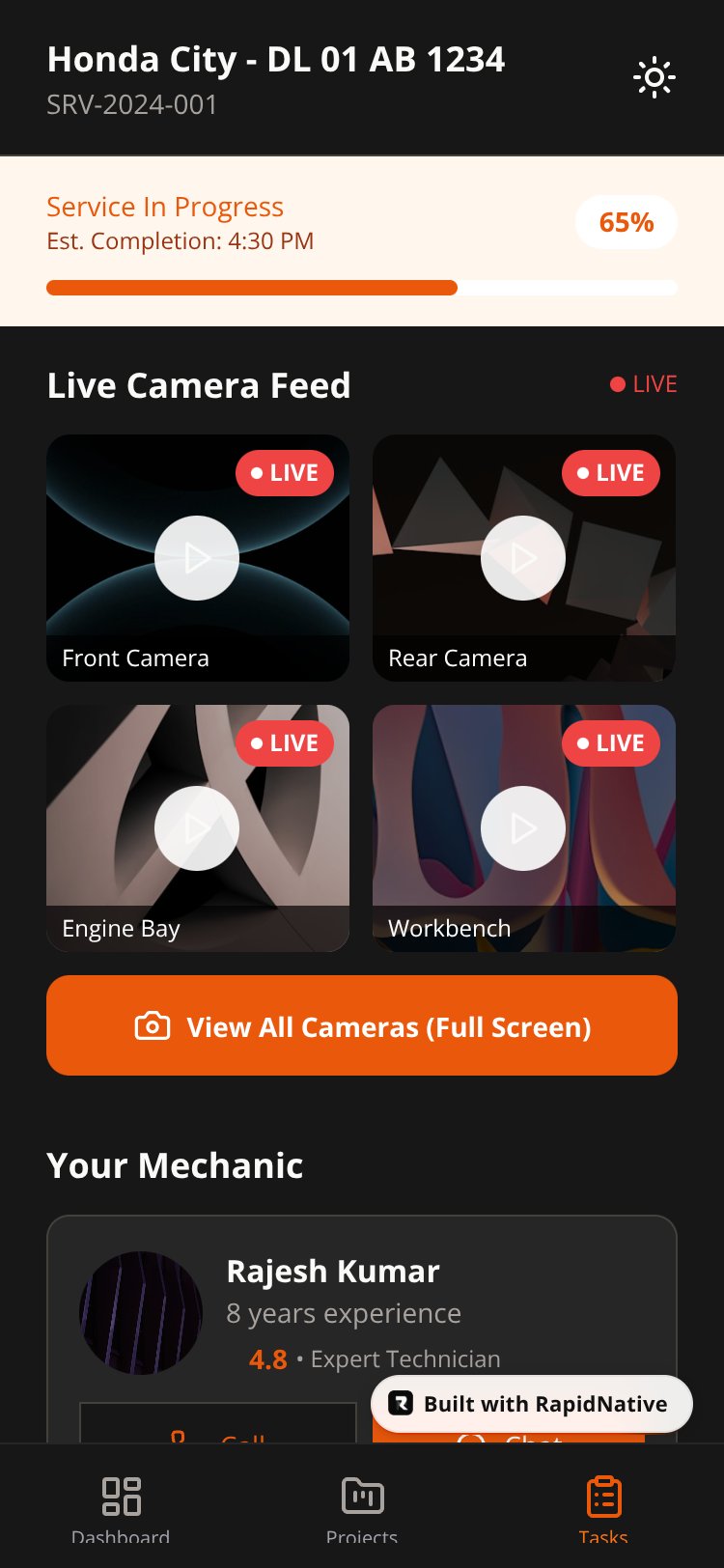 Go Service screen 2