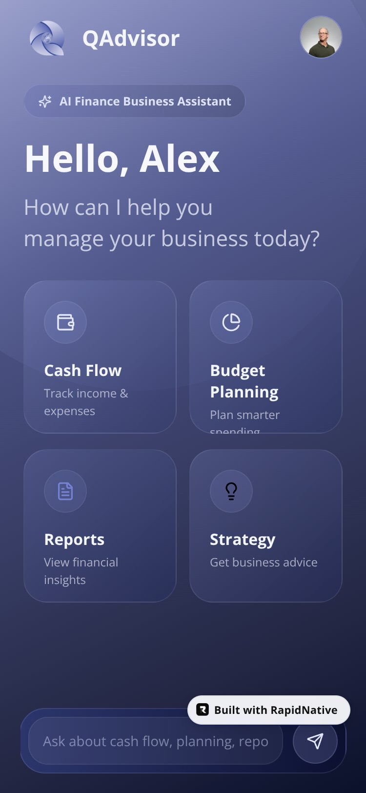Q Advisor Copy screen 1