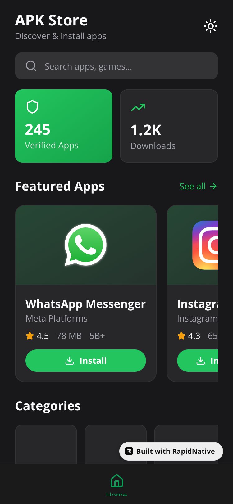 APK Store screen 1