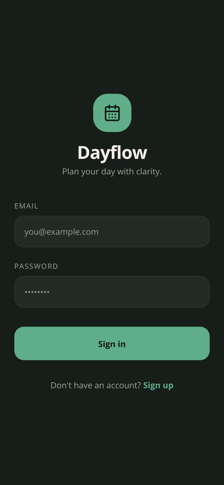 Dayflow screen 1