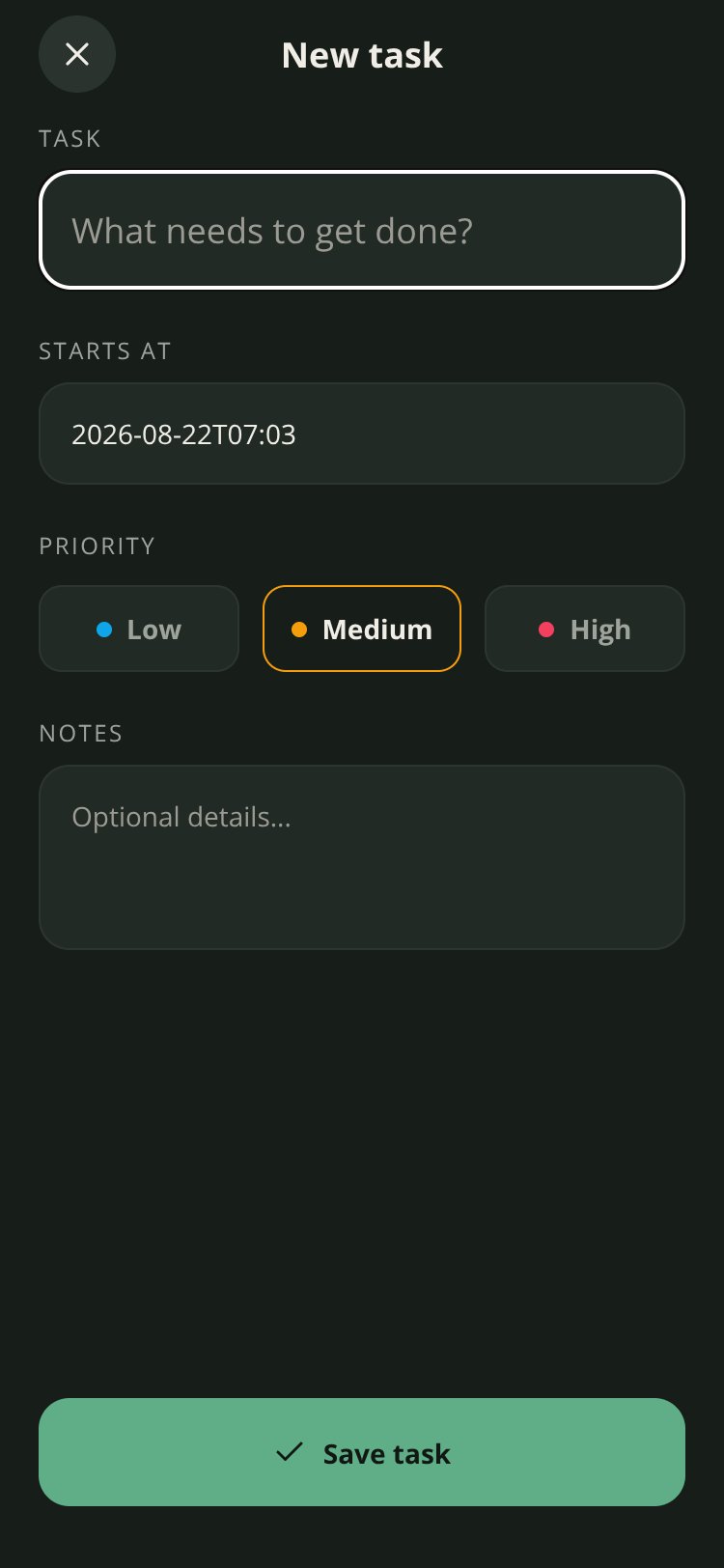 Dayflow screen 2