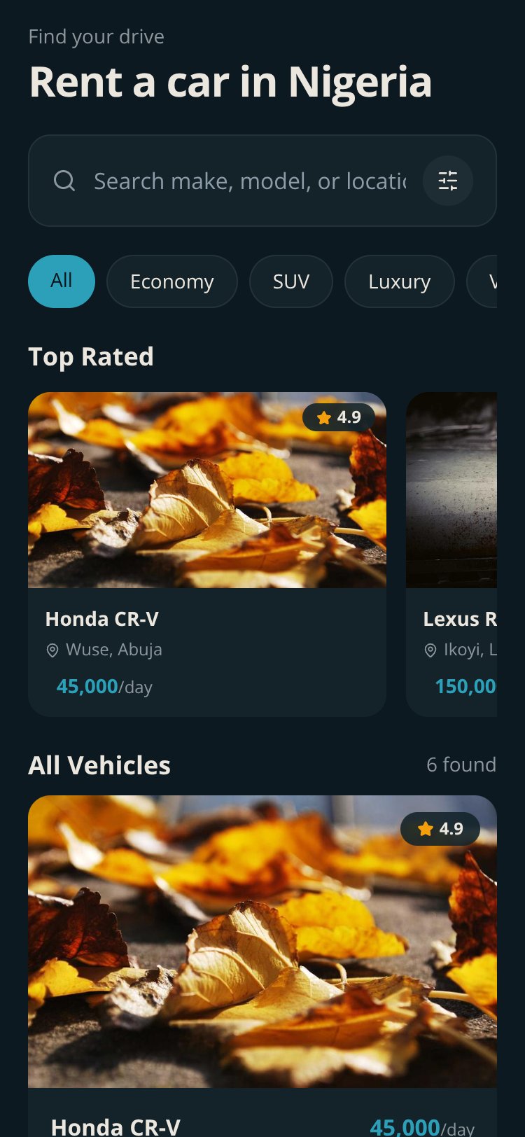 DriveNaija screen 1
