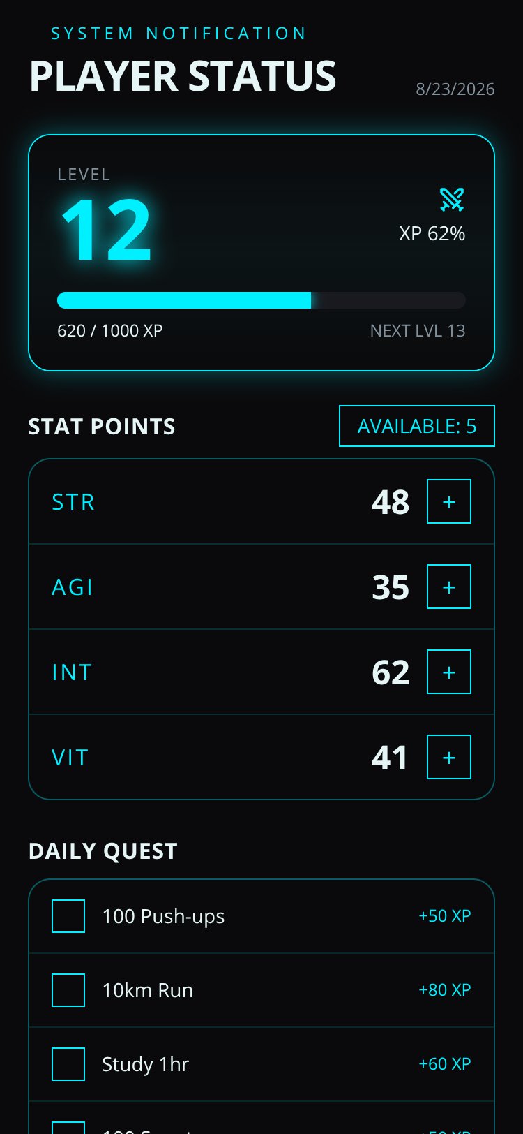 System screen 1