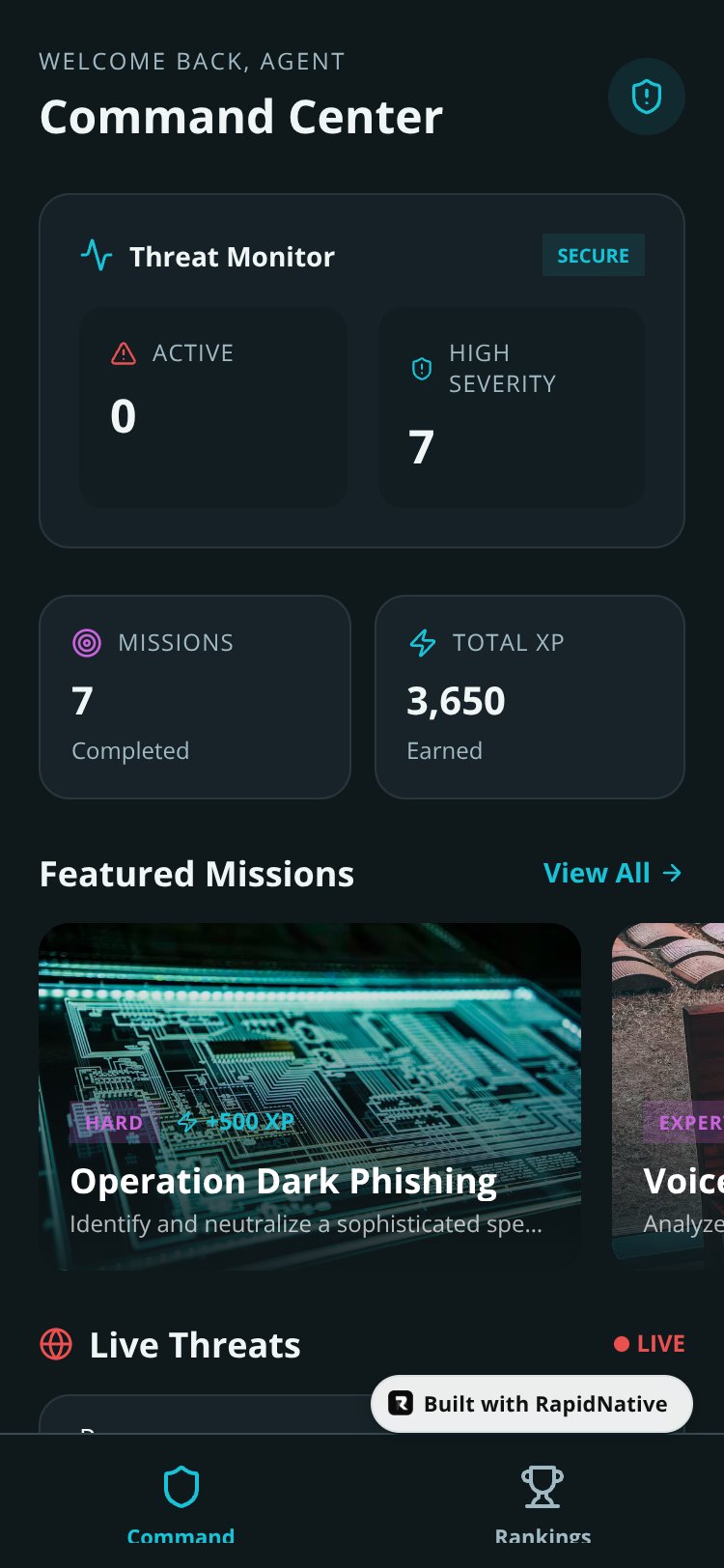CyberShield AI screen 1