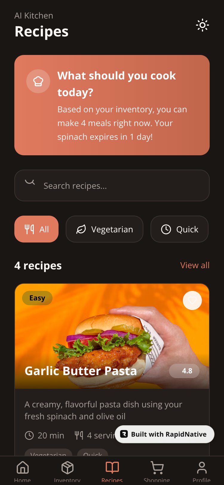 KitchenOS screen 3